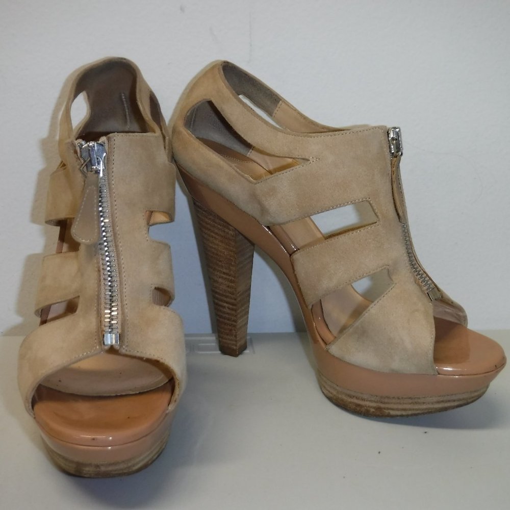 CHRISTIAN LOUBOUTIN Suede Zipette Platforms sz 37